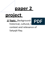 Eng Paper 2 Project (Satyajit Ray)