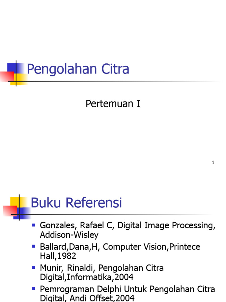 Citra1Pengantar Pengolahan Citra1 | PDF