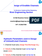 CEM001 Lecture 08 Design of Erodible Channels