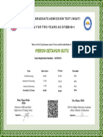 Meron Getahun Gutu: National Graduate Admission Test (Ngat)