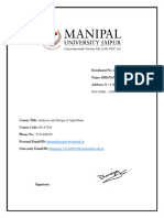 DCA7104 - Analysis and Design of Algorithms