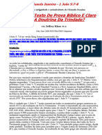 1jo.5.7 8.existe Texto de Prova, Biblico Claro, para Doutrina Trindade - Clausula Joanina.J.Khoo