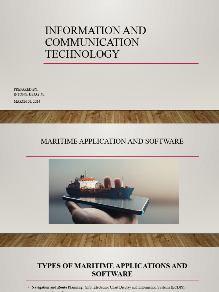 Report Maritime Application and Software | PDF | Technology & Engineering