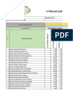 Cuadro de Notas de 8vo Matematicas Profe Rosita