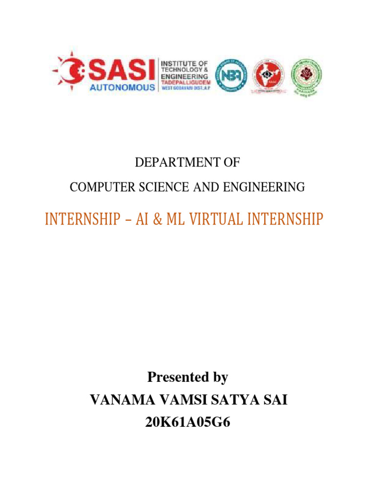 AI & ML Virtual Internship Report | PDF | Machine Learning | Deep Learning