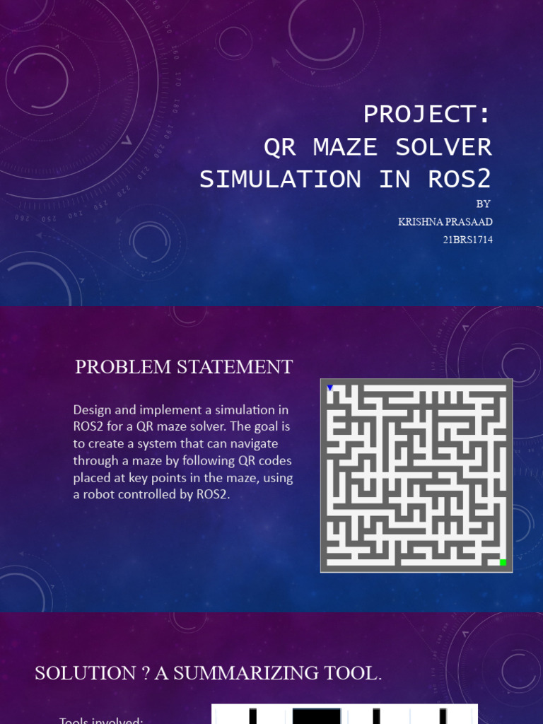 QR Maze Solver Simulation in ROS2 | PDF