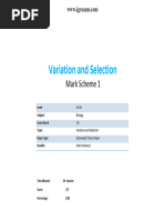 18.1 Variation and Selection IGCSE CIE Biology Ext Theory MS - L