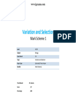 18.1 Variation and Selection IGCSE CIE Biology Ext Theory MS - L