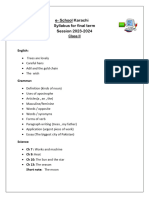 Class 2 Final Term Syllabus