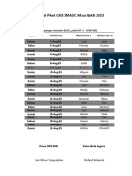 Jadwal Piket OSIS (Agustus)