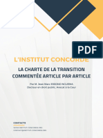 Commentaire de La Charte de La Transition Institut Concorde