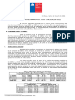 Resumen Estadístico Transporte Aéreo Comercial en Chile