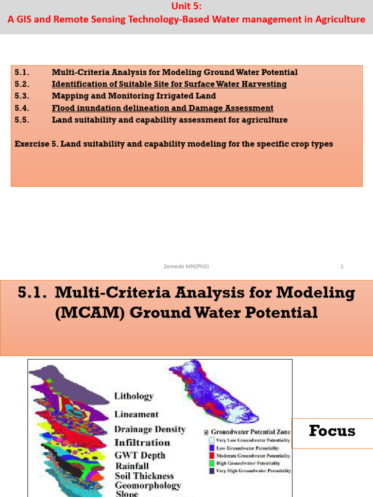 GIS-Based Water Management in Agriculture | PDF | Groundwater | Floodplain