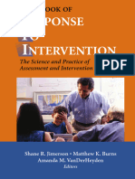 Handbook of Response To Intervention