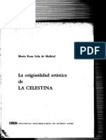 LIDA DE MALKIEL, M. R. 1962. Originalidad Artística en La Celestina. Buenos Aires - Eudeba