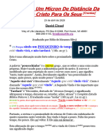 Estamos A Um Micron de Distancia Da Vinda Do Cristo para Seus.D.Cloud