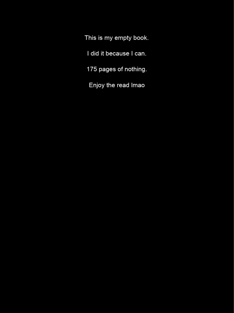 Ego Driven's Empty Book | PDF