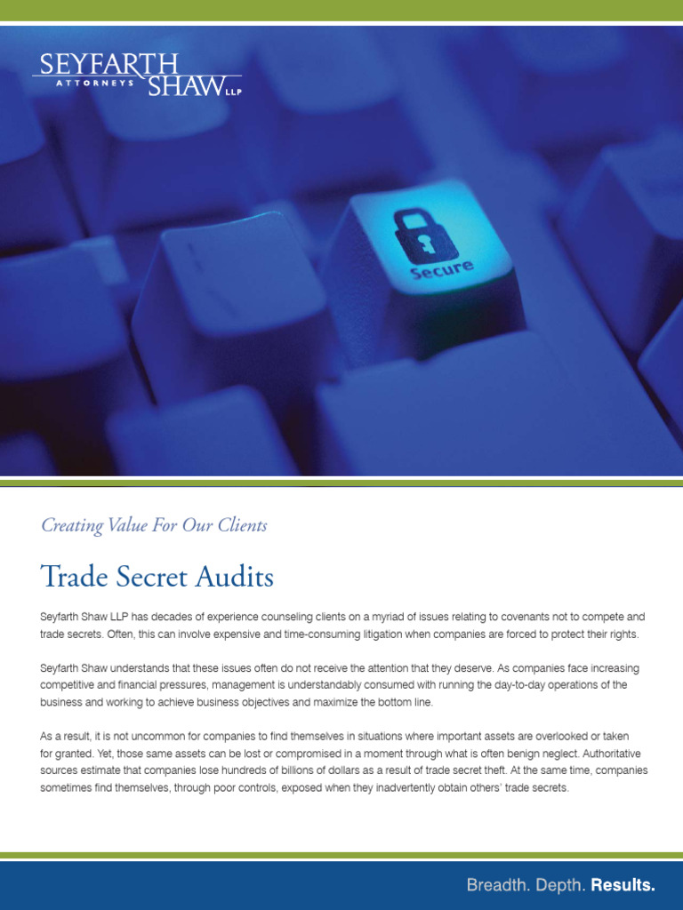 Trade Secrets Audit Brochure | PDF | Trade Secret | Intellectual Property