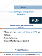 Software Project Management Activities: Unit 10