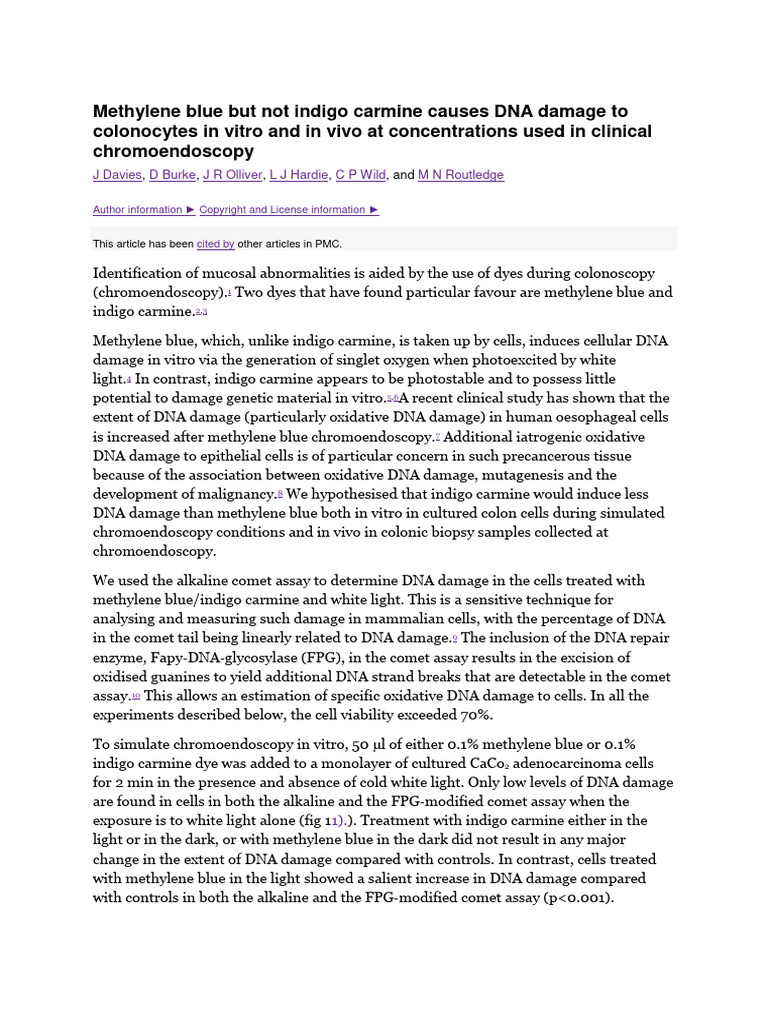 IS METHYLENE BLUE TOXIC visual data 2