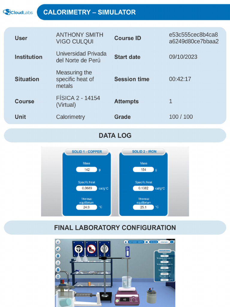 Measuring The Specific Heat of Metals PDF