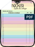 Lista de Cotejo Individual