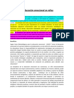 Texto Argumentativo Educacion Emocional