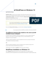 How To Install WordPress On Windows 10 (Localhost)