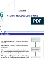 Lecture 04 - Atoms, Molecules & Ions