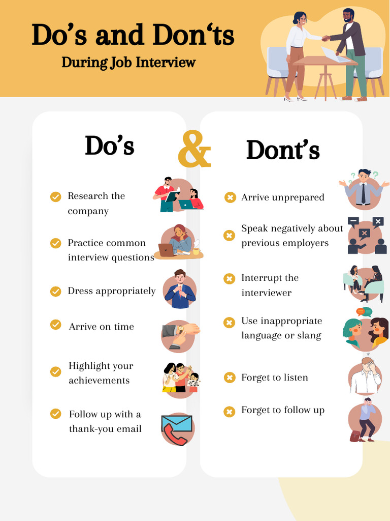 Do's and Dont'Ts During Job Interview | PDF