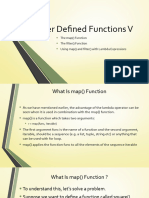 User Defined Functions V