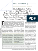 Buckthorpe Et Al 2019 On Field Rehabilitation Part 1 4 Pillars of High Quality On Field Rehabilitation Are Restoring