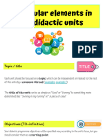 Curricular Elements in The Didactic Units