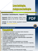Szociológia, Egészségszociológia - 5.