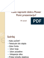 Kako Napraviti Dobru Power Point Prezentaciju