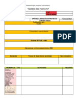 Planeación Por Proyectos COMUNITARIOS