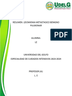 Leiomiomatosis Benigna Metastasico Pulmonar