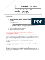 Eletricidade I - Atividade Prática I (Janeiro 2024)