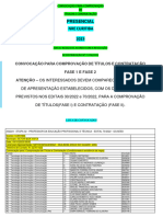 Convocacao PRESENCIAL TITULOS E CONTRATACAO Edital 302022 DIA 18102023 0900 MATEMATICA FISICA INFORMATICA SETORES