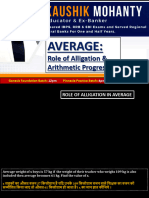 Average:: Role of Alligation & Arithmetic Progression