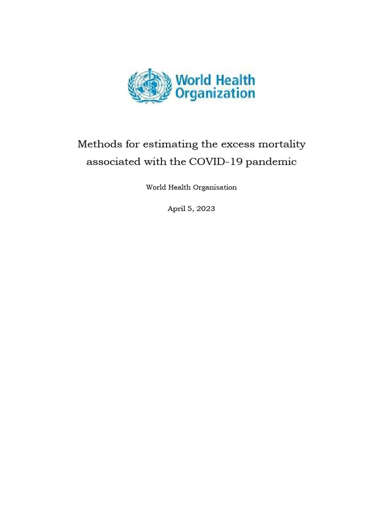 Estimating COVID-19 Excess Mortality | PDF | Mortality Rate | Poisson ...