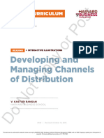 HBR - Developing and Managing Channels of Distribution (Curriculam Preamble)