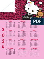 Calendario 2024 Hello Kitty Animal Print