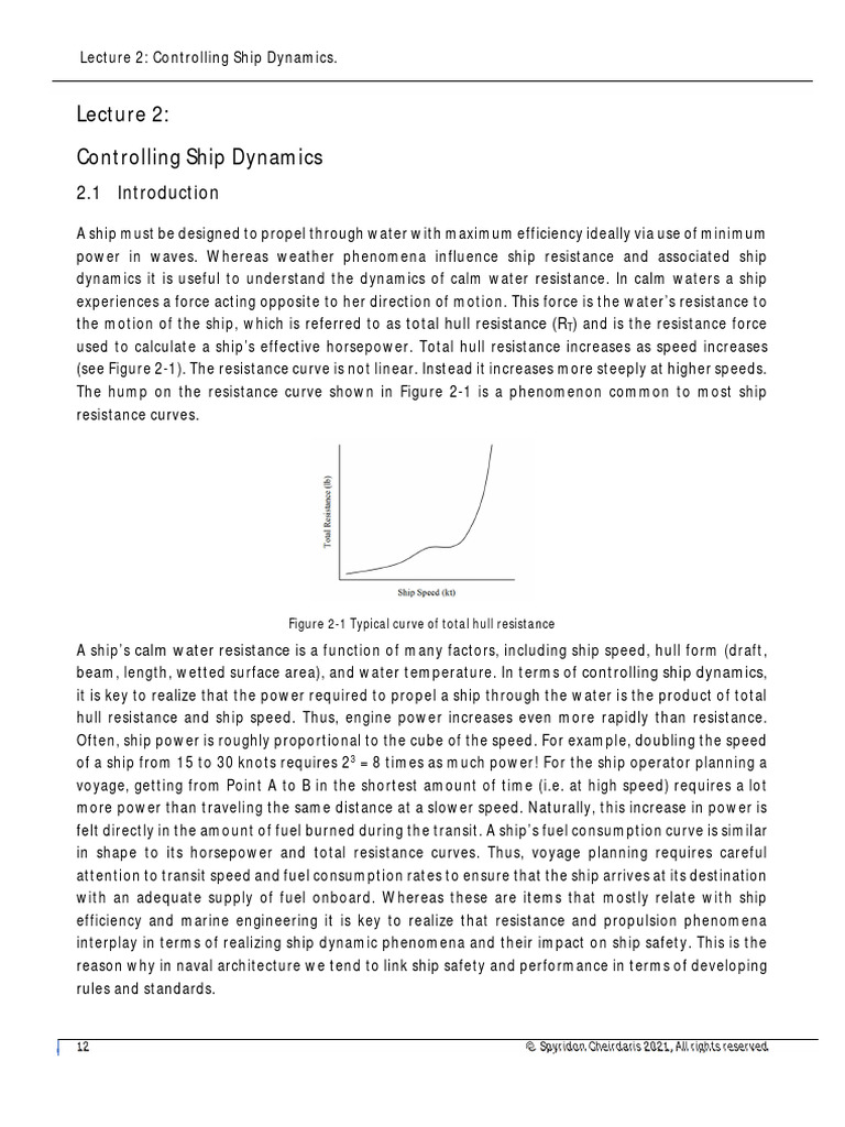 Ship Dynamics - Lecture 2 | PDF | Drag (Physics) | Boundary Layer