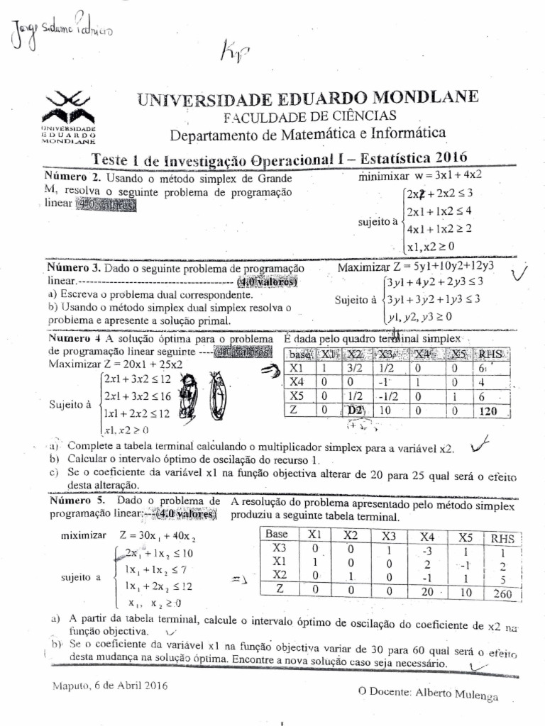 Ioi Teste1 2016 | PDF