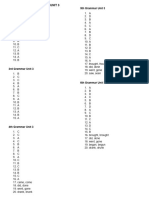 Answer Key Grammar Exams UNIT 3