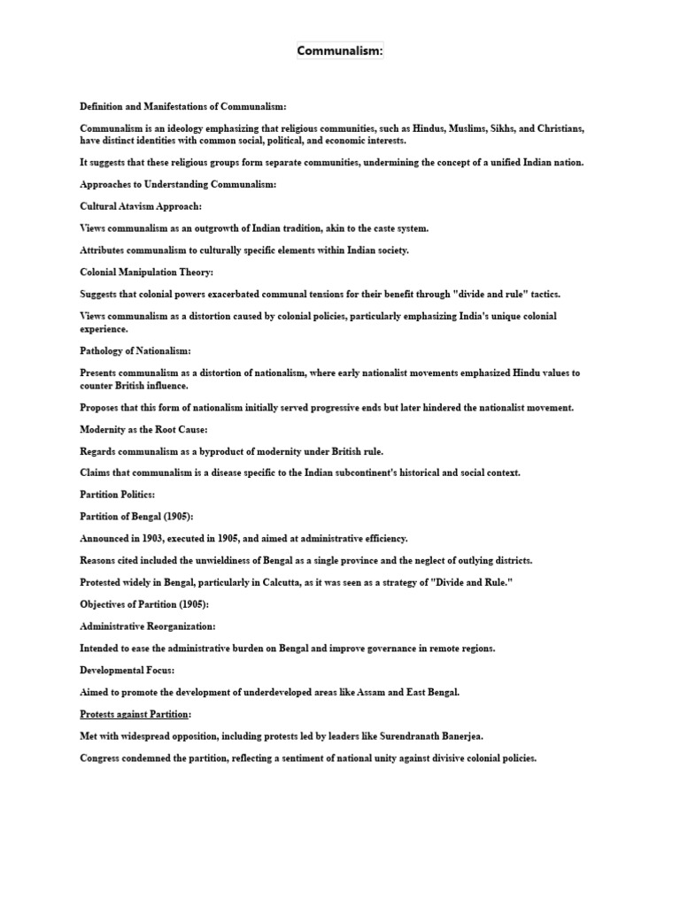 Communalism Pdf