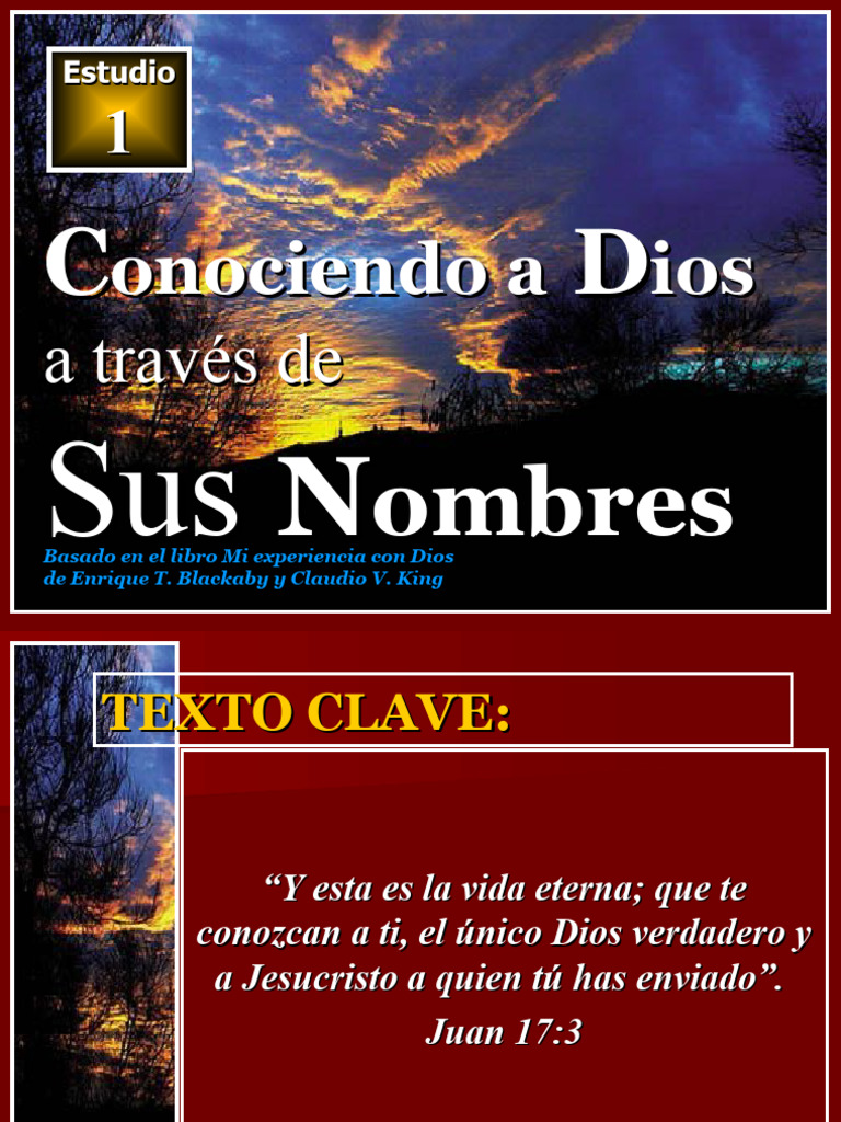Conociendo a Dios a través de Sus Nombres | PDF | eucaristía | Dios