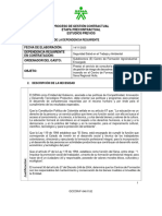 Estudios Previo Prestar El Servicio de Consultoría para Formular El PGR Definitivo
