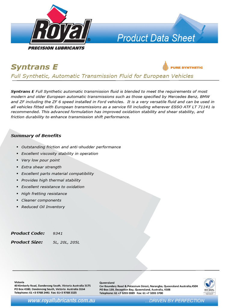 Esso LT 71141 | PDF | Viscosity | Mechanical Engineering